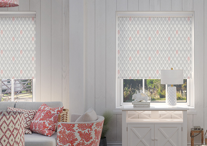 Leafy Print, Pink Splash - Twist&Fit Roller Blind - Image 3